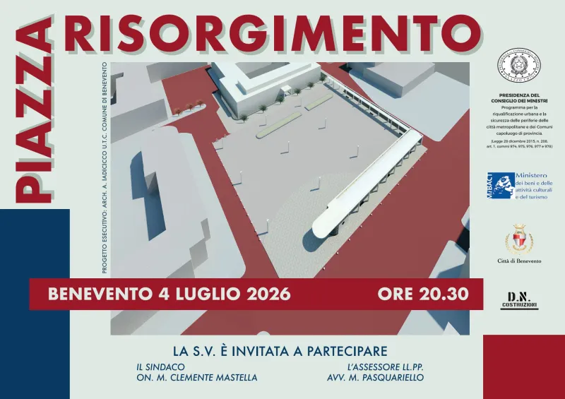 Piazza Risorgimento riapre sabato sera dopo la riqualificazione