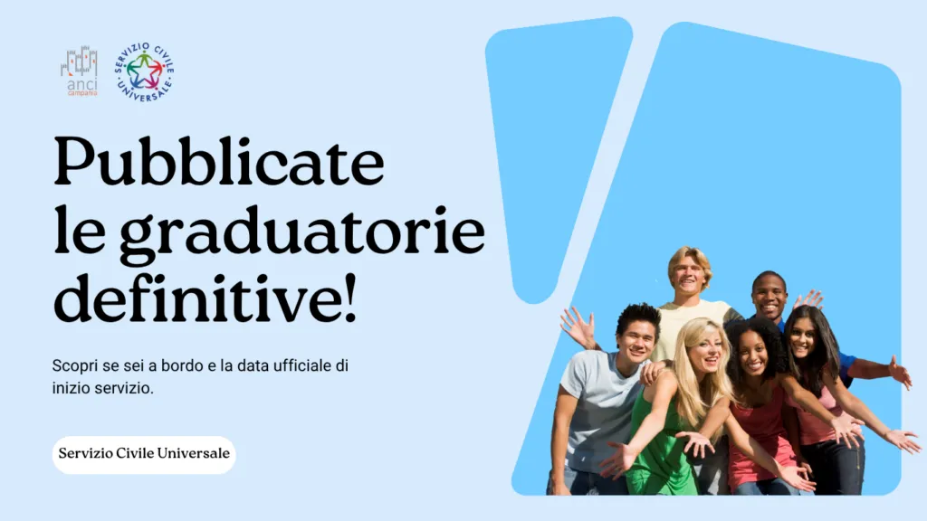 Servizio civile universale, graduatorie definitive: si parte il 25