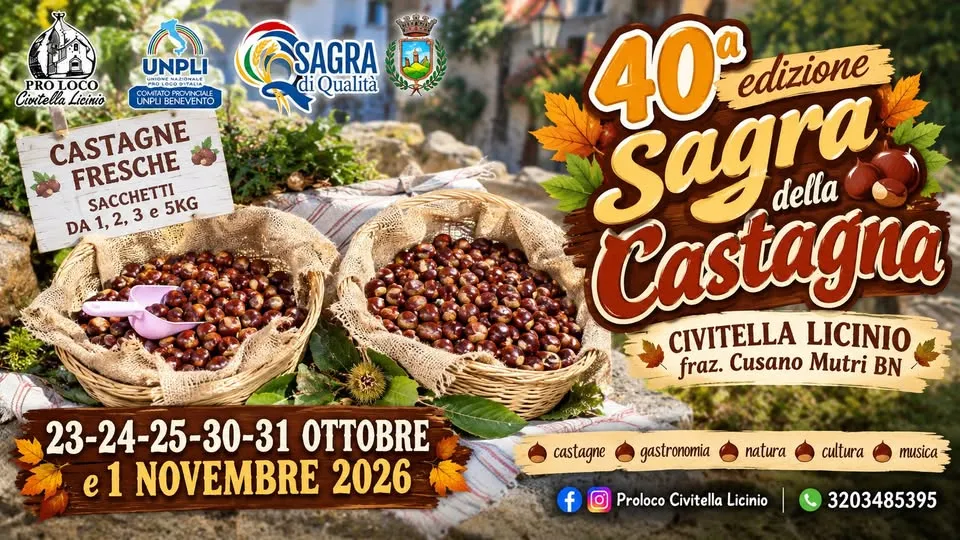 Sagra della Castagna a Civitella Licinio (Cusano Mutri): gusto e tradizione nel Sannio